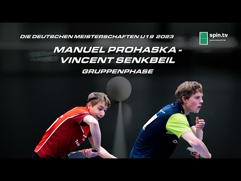 Manuel Prohaska - Vincent Senkbeil I Einzel-Gruppenphase Tischtennis-DM U19 2023