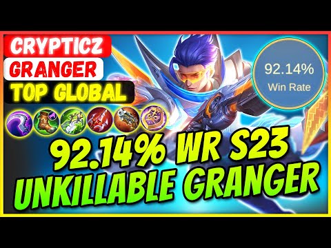 92.14% WIN RATE S23, UNKILLABLE GRANGER BUILD [ Top Global Granger ] Crypticz - Mobile Legends Build