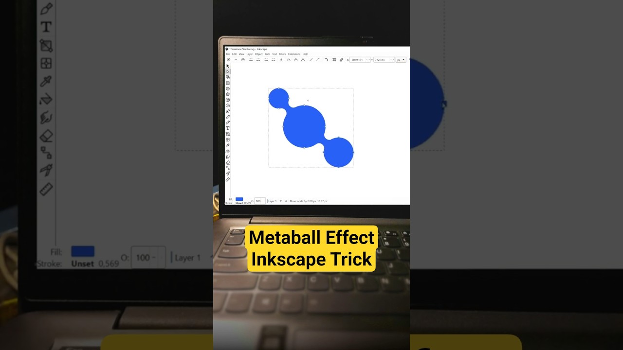 Amazing Meta Ball Liquid Effect Tutorial - INKSCAPE TRICK