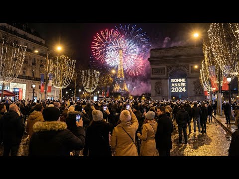 Paris Happy New Year 2026 💥 Paris | Live from Paris Eiffel Tower, Fireworks Paris, New Year France