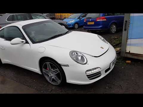 Dismantling 2009 WHITE Porsche  911 3.8 Petrol 7 Speed Sequential Automatic 2 Door Coupe 34233 miles