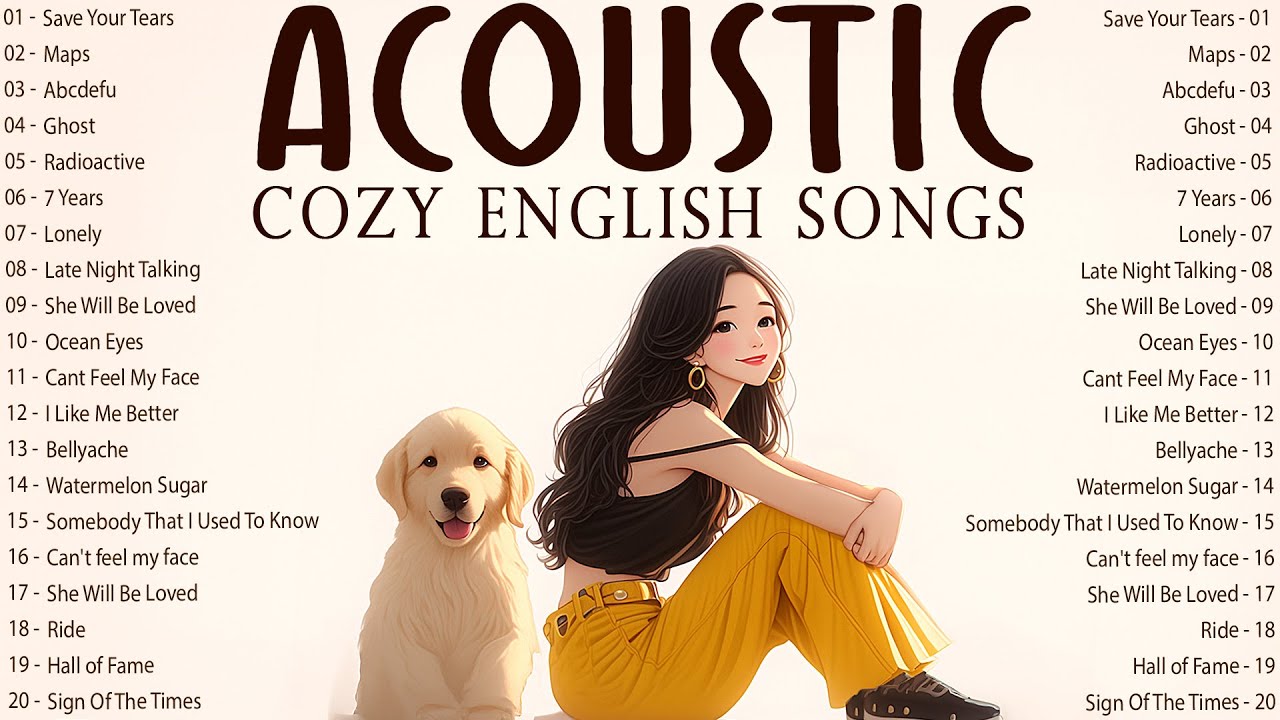 Cozy English Songs With Lyrics 2025 ☕ Smooth Acoustic Songs 2025 For Slow Coffee Moments