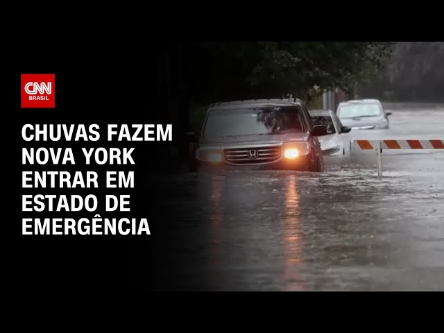 Chuvas fazem Nova York entrar em estado de emergência | CNN PRIME TIME