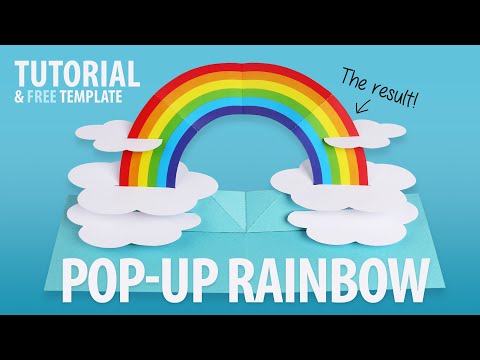 Pop-up Rainbow DIY Tutorial with FREE template download