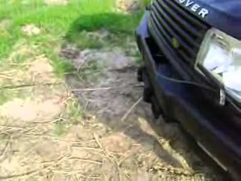 Range Rover P38 with custom mile marker hydraulic winch