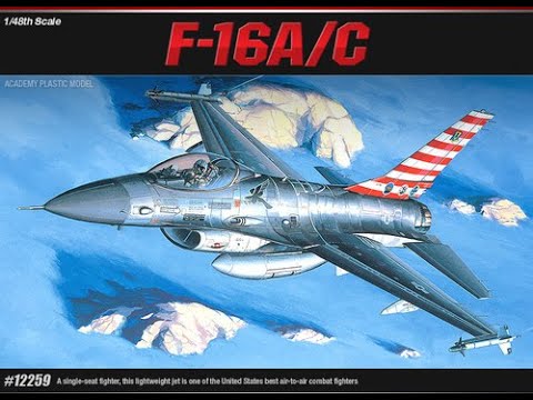 Academy 1-48 F-16 A/C Full Build Video