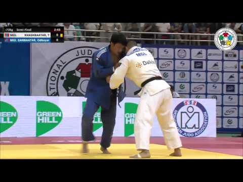 Tsagaanbaatar KHASHBAATAR (MGL) Vs Odbayar GANBAATAR (MGL) - Judo Grand Prix Ulaanbaatar 2014