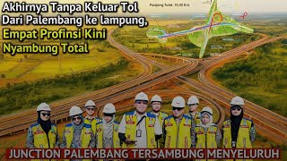 Download lagu Akhirnya Tersambung‼️ Dari Lampung ke Sumsel Tanpa Keluar Tol  Junction Palembang Rampung 100% mp3