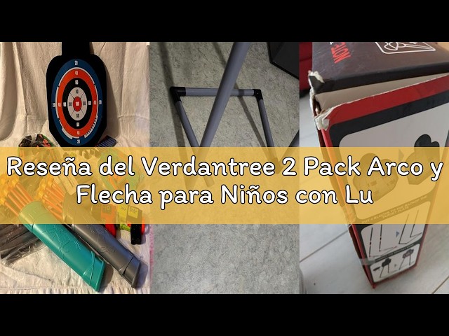 Vídeo relacionado con Vatos: Pack de 2 Arcos y Flechas LED para niños con puntuación automática; Juego de Tiro con Arco Luminoso Que Incluye 10 Flechas con ventosas, 2 carqueros y una Diana de Tiro con Arco LED