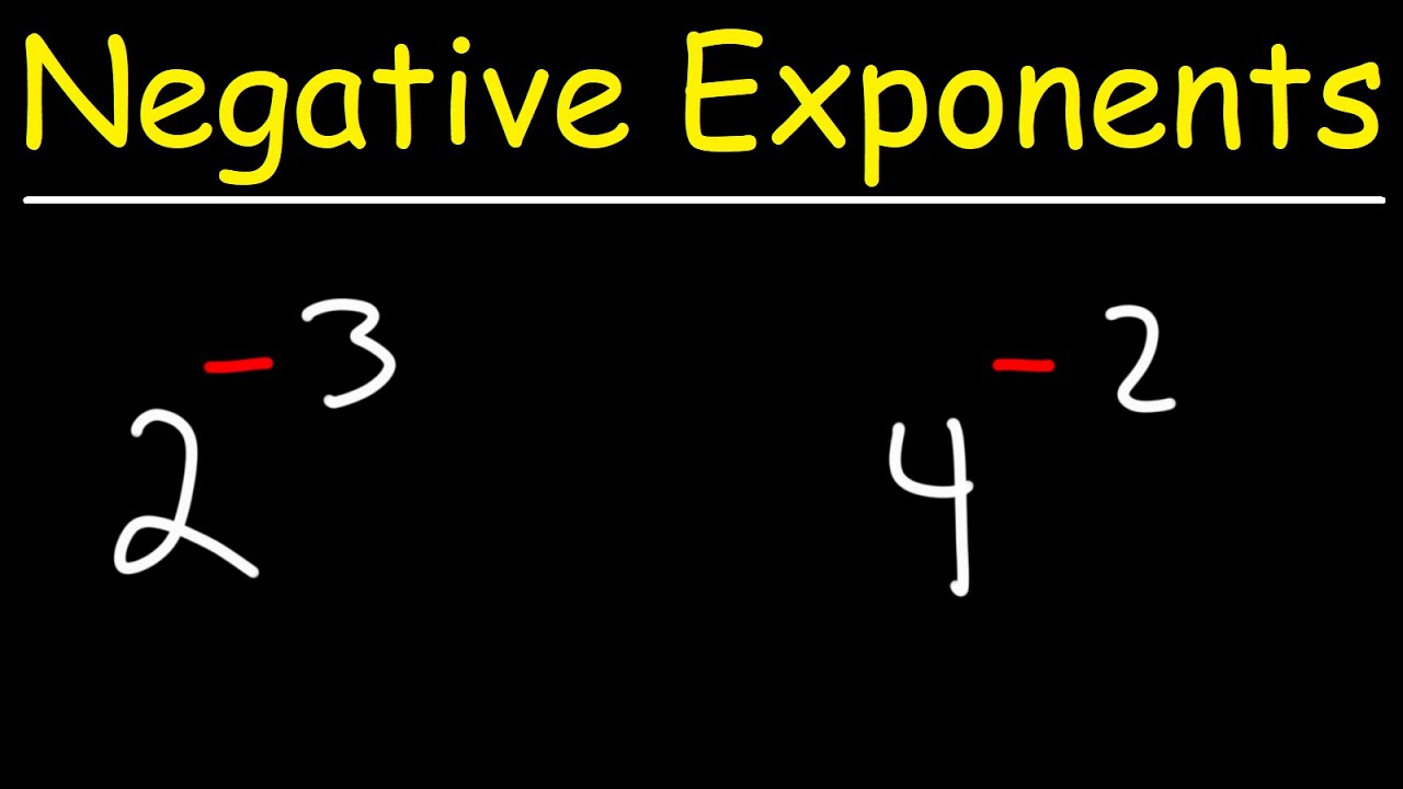 How to Solve Negative Exponents
