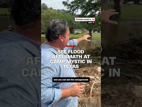 テキサスのキャンプ・ミスティックでの洪水の余波を見る (See flood aftermath at Camp Mystic in Texas)