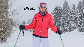 My first time skiing *I was terrified*