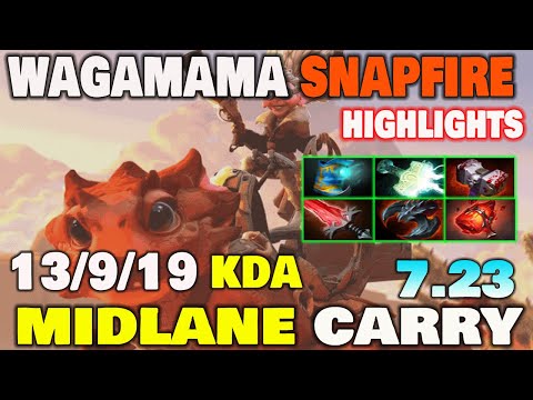 WAGAMAMA SNAPFIRE MID Gameplay | Pro Player Highlights Dota2 7.23