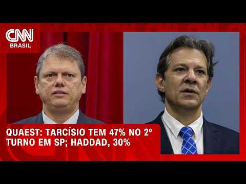 Tarcísio lidera cenários de 1º e 2º turnos em SP, aponta Quaest | HORA H