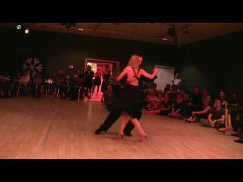  Nina Puch Astrud  and  Linus Aabye Jensen  are  dancing  to  the  tango  "  La Yumba  "