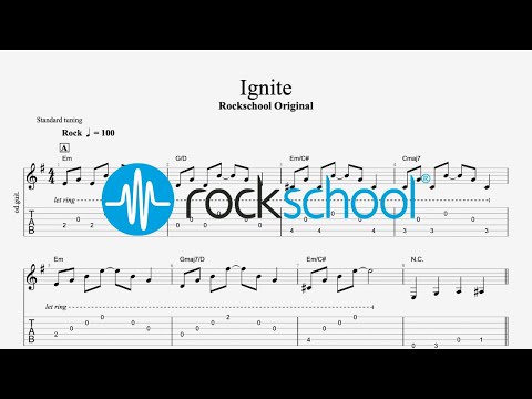 Ignite - Rockschool original Rockschool 2024 Electric Guitar Grade 1