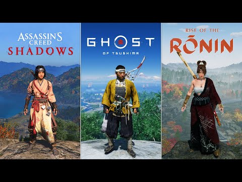 Assassin's Creed Shadows vs Ghost of Tsushima vs Rise of the Ronin - Details Comparison