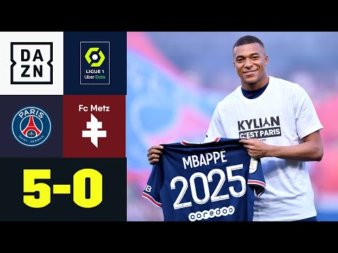 Mbappe bleibt bis 2025, schnürt Hattrick und schießt Metz in Liga 2! PSG - Metz 5:0 | Ligue 1 | DAZN