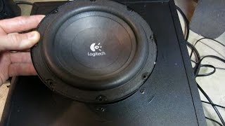 How To Take Apart Logitech Z623 Subwoofer & Amp