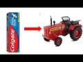 How To Make Mini Tractor With Colgate Boxes