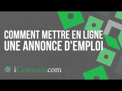 8. Comment mettre en ligne une annonce d'emploi
