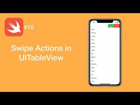 Swipe Actions in UITableView - Swift #10 - iOS Programming