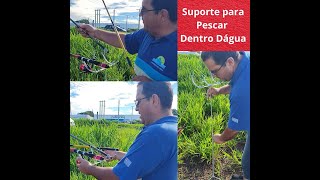 Vídeo de Suporte De Pesca Dentro Dágua P/ 3 Varas C/ Base Porta Isca