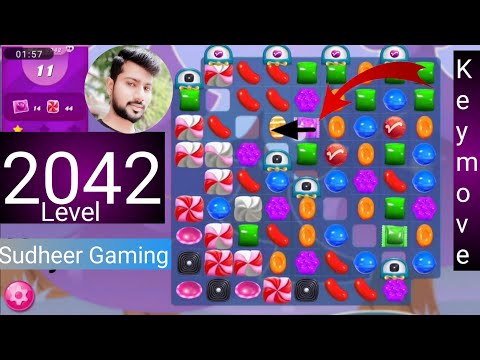 Candy crush saga level 2042 | No boosters | Hard level | Candy crush saga 2042 help| Sudheer Gaming