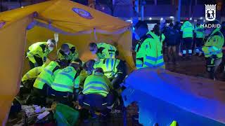 Accidente mortal entre moto y vehículo VTC en paseo de la Castellana, 5.