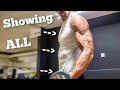 Flexing After Workout and showing HUGE VASCULAR ARMS