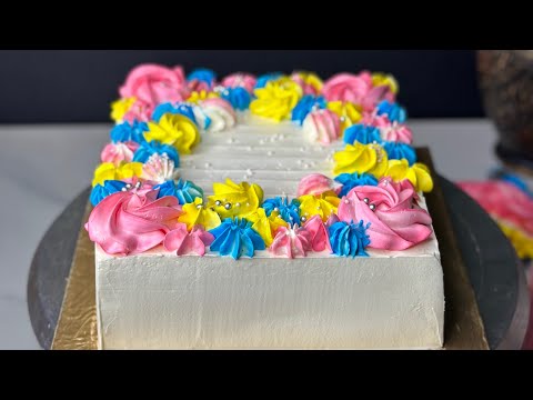 Beginner Square Cake Decoration