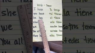 Spanish Lesson Verb To Have | tener Learn Spanish with me #spanishlanguage #ingles #learnspanish