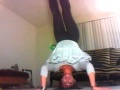 Pretty In Tights Leggings Doing Headstand