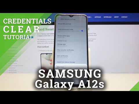 How to Clear Credentials on SAMSUNG Galaxy A12s – Remove Credentials