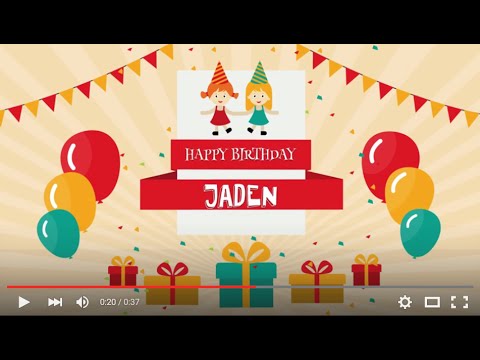 Happy Birthday Jaden, full HD 1080p