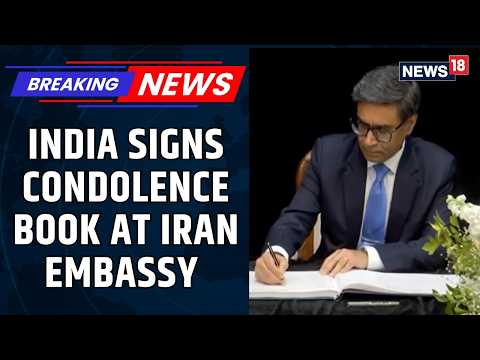 Fs On Behalf Of Government Of India Signed The Condolence Book At The Embassy Of Iran Today | News18
