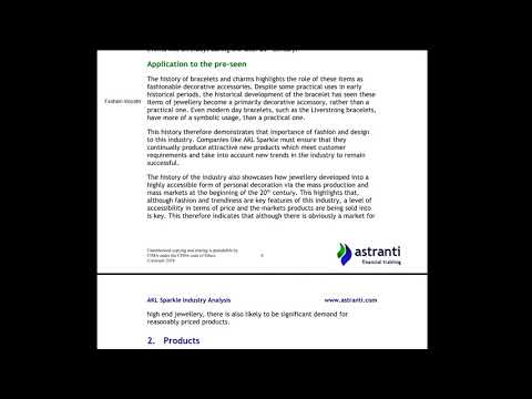 CIMA OCS August 2019 - AKL Sparkle - Industry Analysis