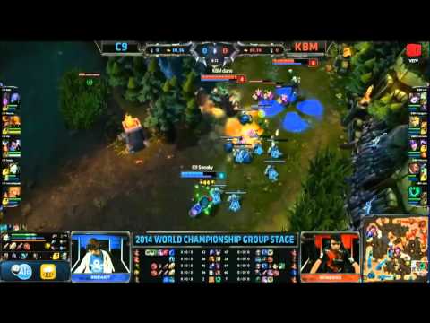 LMHT [25-09-2014]  C9 vs KBM Chung Kết Thế Giới Mùa 4 Bảng D