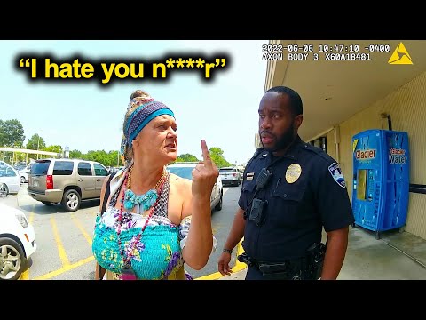 Racist Entitled Karen Realizes She's Been Arrested