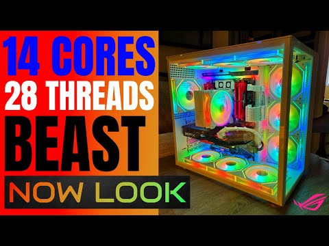 56 Minutes of Building a White Case with 14 Cores 28 Threads Beast PC (No Talking)
