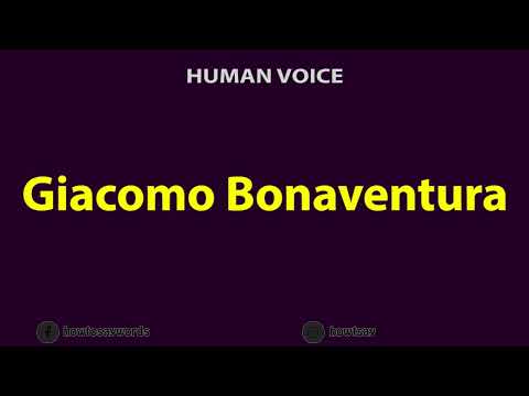 How To Pronounce Giacomo Bonaventura