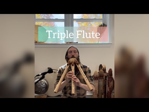 Triple Drone Flute - Relaxing Native American Style Flute - 432 Htz