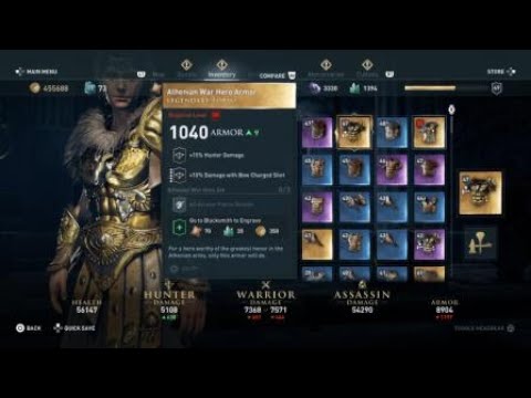 Assassin's Creed® Odyssey How to get Athenian War Hero Legendary Armor cultest farming