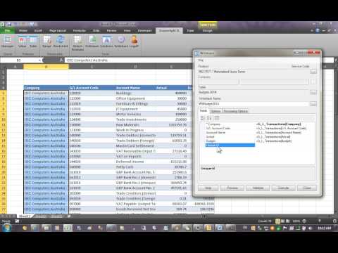 Materialised Query – Budgeting with Writeback