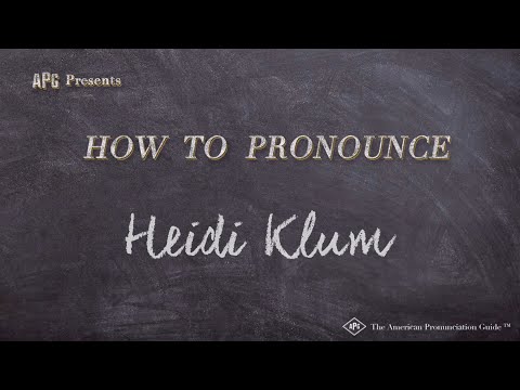 YouTube video about: How do you say Heidi Klum in German?