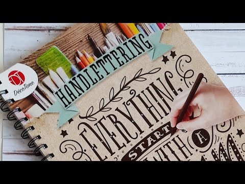 1. Handlettering im Übungsbuch von Action, Ich übe mich im Handlettering ob ihr wollt,oder nicht ;-)