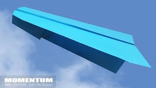 BEST LONG DISTANCE paper plane - How to make a Paper Airplane that Flies Far | Momentum