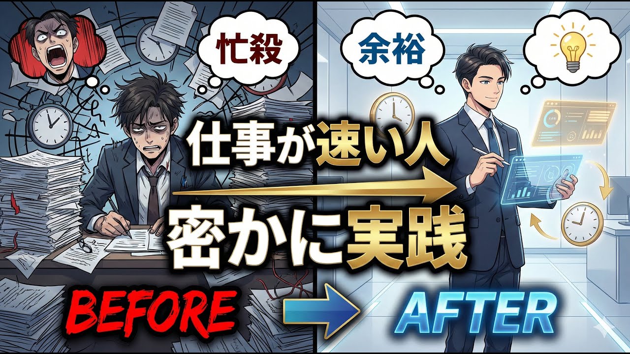 【完全保存版】仕事が速い人が密かに実践している！業務効率化を極める11の思考法【フル版】
