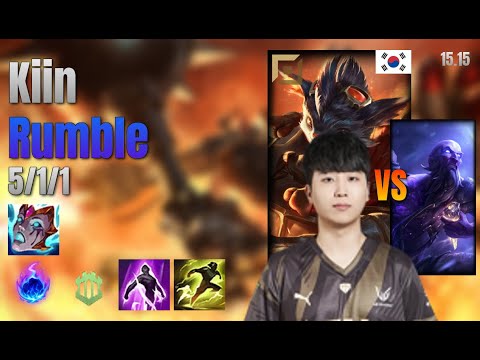 Kiin Top Rumble vs Ryze lol KR solo rank Full Game 15.15 | 기인 럼블 vs 라이즈
