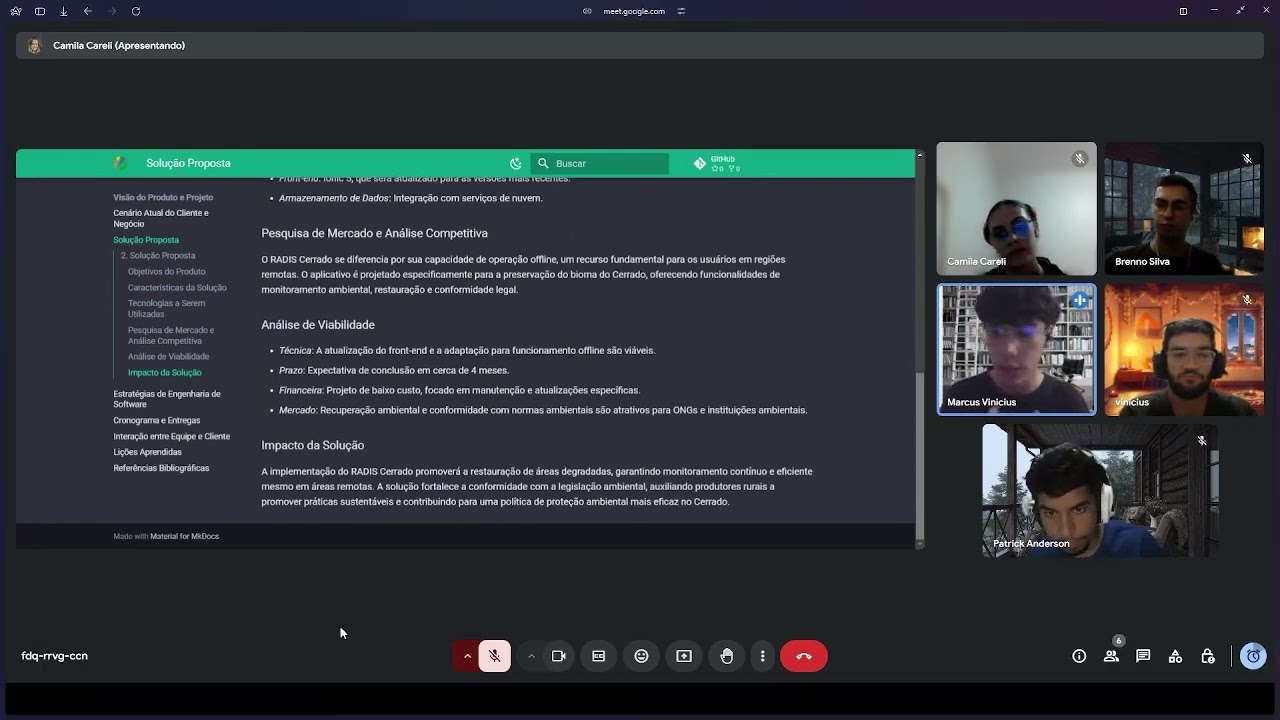 Apresentação Requisitos Grupo - 8 (CerraTech)